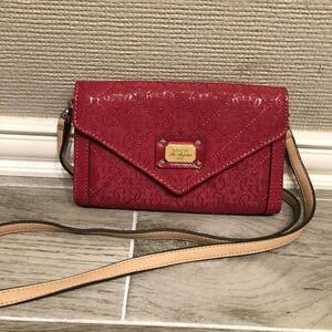 Guess Deep Pink Monogram Crossbody